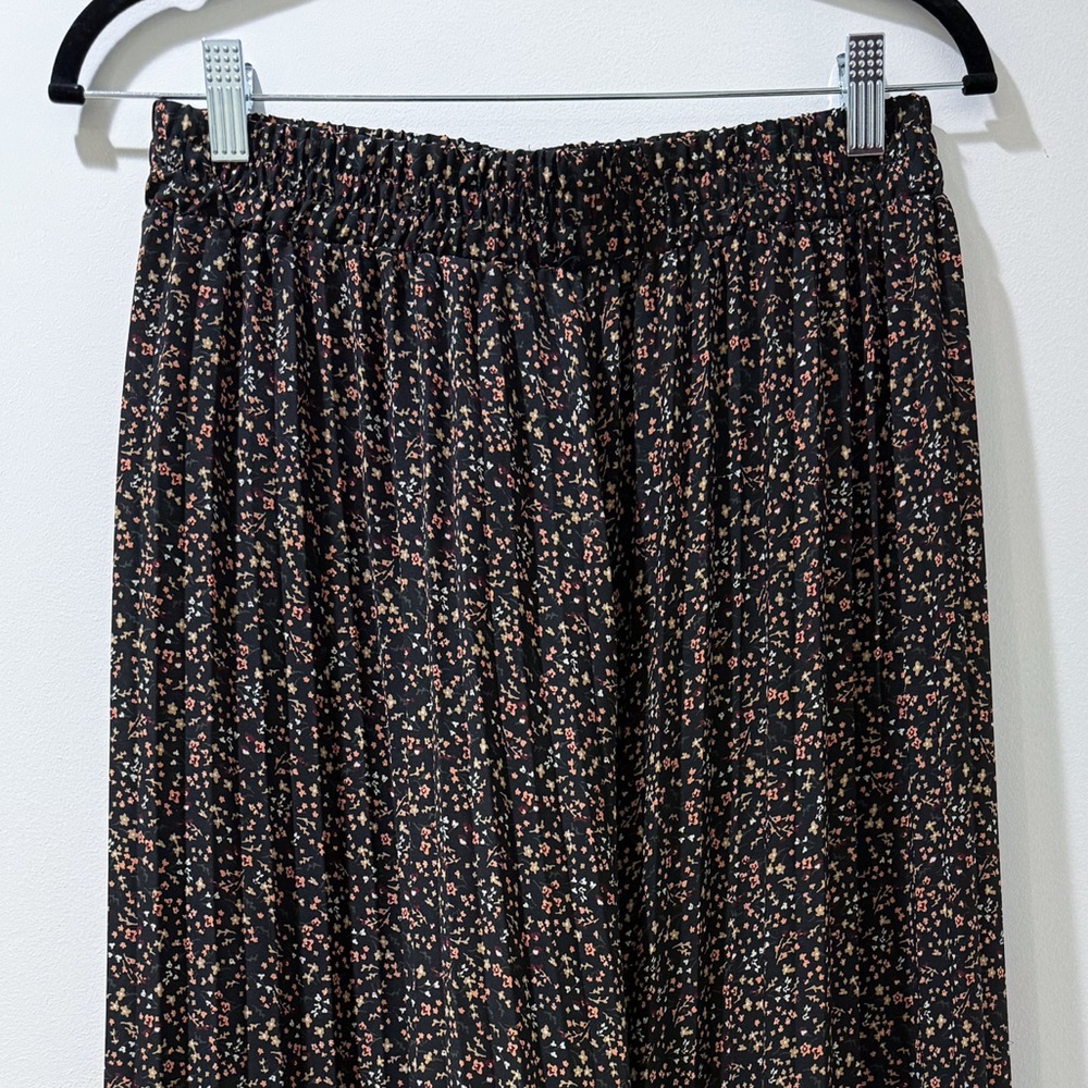 Floral Black Skirt